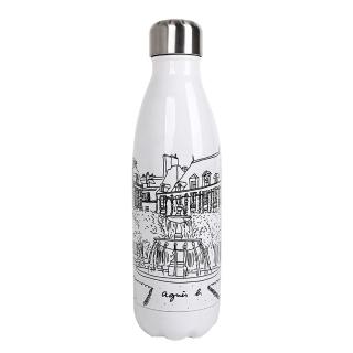 【agnes b.】mainline city 系列不鏽鋼保齡球型保冷瓶(白)