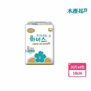 【Hibis 木槿花】草本衛生棉-純棉時光護墊x4入組(18cm/30片)