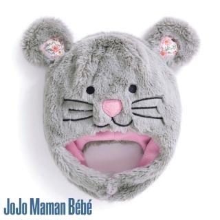 【JoJo Maman BeBe】保暖舒適羊毛帽_ 灰色老鼠(JJHAT-D8653)