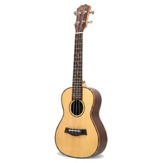 【台灣Jazzy】26吋單板 烏克麗麗 A級雲杉木 贈液晶調音器 厚棉琴袋  牛骨弦枕 小吉他(烏克麗麗)