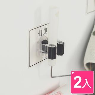 【樂活主義】新一代無痕貼-萬用工具夾/掃把夾/拖把夾-2入組