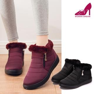 【LN】現貨 厚絨防潑水保暖短雪靴(平底鞋 內加絨可挑大一碼)