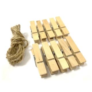 【FUJIFILM 富士】原木夾麻繩組(木夾x10 麻繩x1)