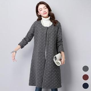 【A.Cheter】九洲美景佳人暖冬浮雕厚棉長外套103453j(3色)