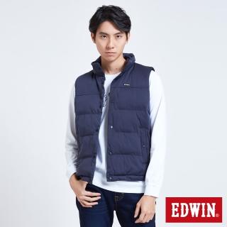 【EDWIN】浮羽纖舖棉防水背心-男款(丈青)