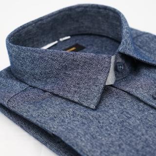 【金安德森】深灰保暖窄版長袖襯衫