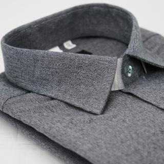 【金安德森】淺灰保暖窄版長袖襯衫