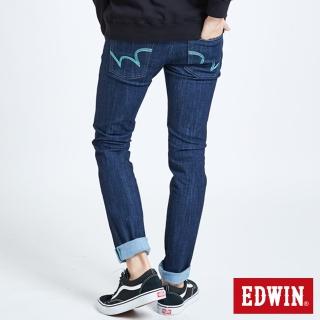【EDWIN】EG 芽邊假雙袋窄管褲-男款(原藍色)