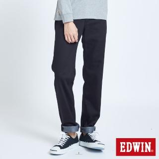 【EDWIN】B.T 二貼保溫直筒褲-男款(黑色)
