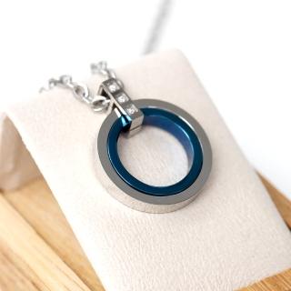 【玖飾時尚】鋼製方排鑽扣同心雙圓(鋼鍊)