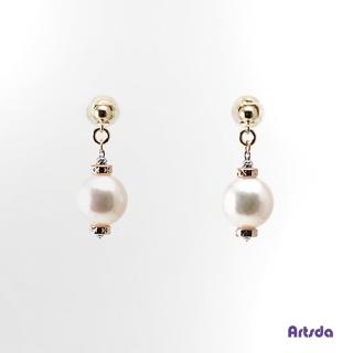 【Artsda】東京訂製 仕女海水珍珠耳環(18K黃金台)
