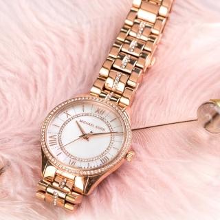 【Michael Kors】優雅鑲鑽時尚腕錶(MK3716)