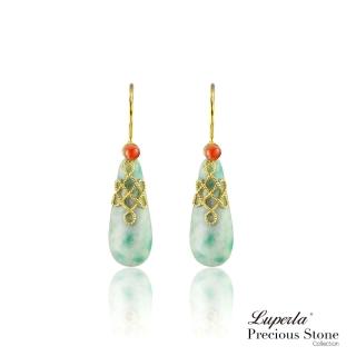 【大東山珠寶】天長地久 古典宮廷青海翠玉石純銀耳環(青海翠玉)