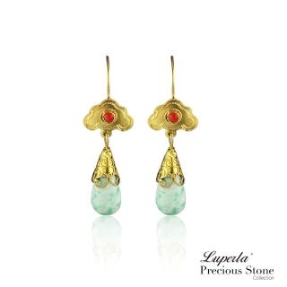 【大東山珠寶】如意 古典宮廷青海翠玉石純銀耳環(青海翠玉)