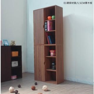 【ONE 生活】復刻單門六格書櫃/實木立體紋路(附門款式/寬60公分)