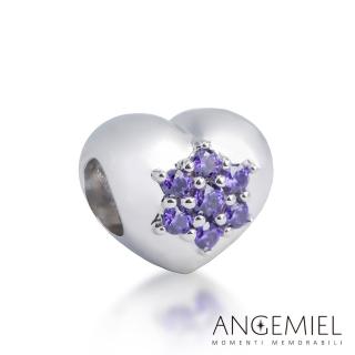【Angemiel 安婕米】925純銀珠飾 串珠 紫魅
