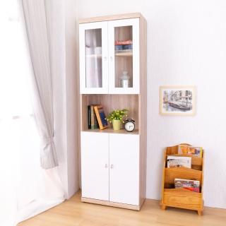 【AS】亞倫雙色四門書櫃-60x32.5x183cm