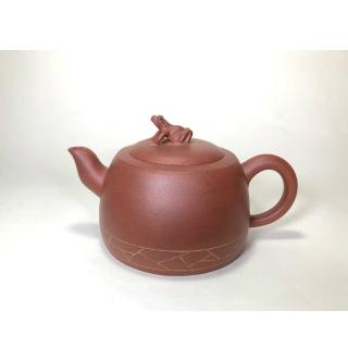 【實力派老工藝師 孫洪強】青蛙壺 300cc 贈收藏錦盒(正品 青蛙動物 紫砂壺 早期泥料佳 泡茶 茶具)