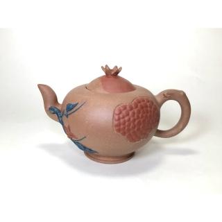 【實力派陶手 范穎】三色石榴壺 220cc 贈精緻收藏錦盒(創藝工坊 正品 早期泥料佳 宜興紫砂壺 茶具)