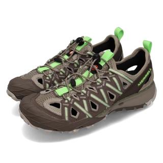 【MERRELL】兩棲鞋 Choprock Shandal 女鞋 登山 水陸兩用 快速排水 耐磨黃金大底 灰 綠(ML52772)