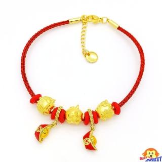 【D.M.】富貴吉利黃金手鍊