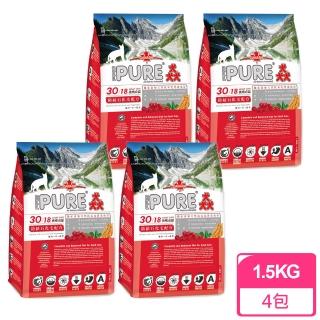 【PURE 猋】PURE30挑嘴成貓-防結石化毛配方1.5KG(四包組)