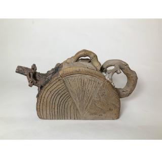 【實力派陶手 王威朋】全手工 三友壺 220cc(陶藝作品  全手工製作 僅此一把 精品 泡茶 品茗茶 生活陶)