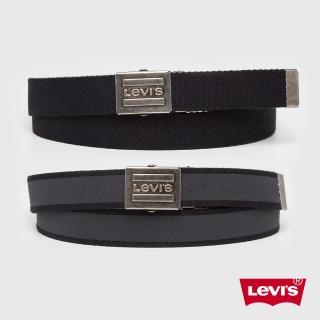 【LEVIS】男款 雙面用皮帶 Logo 金屬釦頭