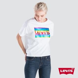 【LEVIS】女款 短袖T恤 翻玩夏日Logo T 炫彩Logo