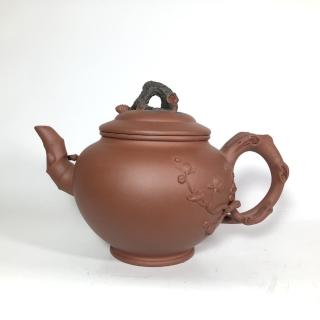 【實力派老工藝師 李有光】三友報春壺 520cc(創藝工坊 紫砂壺 正品 早期紫砂 宜興紫砂壺 泡茶壺 茶具)