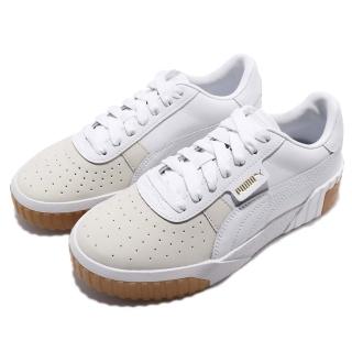【PUMA】休閒鞋 Cali Exotic 低筒 穿搭 女鞋 皮革 質感 舒適 球鞋 厚底 復古 白 棕(36965301)