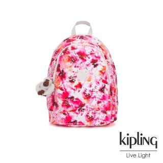 【KIPLING】絢麗水彩花卉雙拉鍊後背包-YARETZI