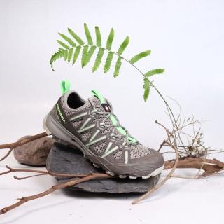【MERRELL】兩棲鞋 Choprock 低筒 運動 女鞋 水陸兩用 快乾 耐磨黃金大底 輕量化 灰 綠(ML49078)