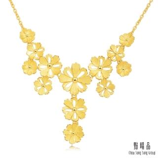 【點睛品】文化祝福系列格桑花黃金項鍊_計價黃金