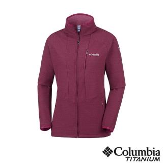 【Columbia 哥倫比亞】女款-鈦 防潑彈性外套-紫紅(UAR26480PD / 機能.抗污.防潑)