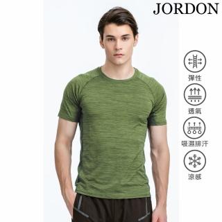 【JORDON 橋登】男款 吸濕快乾運動休閒圓領T恤(28113 綠色)