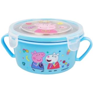 【Peppa Pig 粉紅豬】不?鋼雙耳碗450mlx1入/兒童碗 /隔熱碗/便當盒/保鮮盒