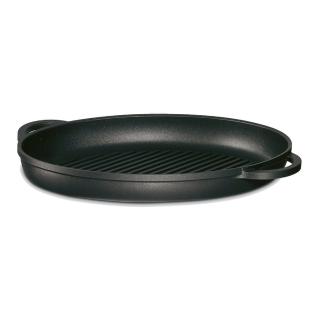 【德國寶迪Berndes】Titanium系列黑鑽鈦金不沾鍋條紋煎魚鍋38x24cm