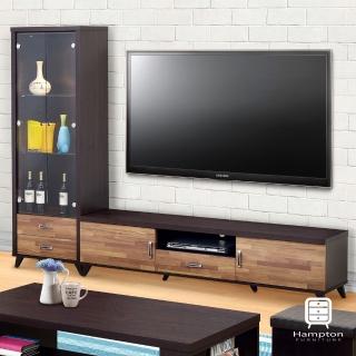 【Hampton 漢妮】尼克系列積層木8尺L型櫃(展示櫃/電視櫃/收納櫃/L型櫃)