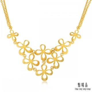 【點睛品】四葉花瓣婚嫁黃金項鍊_計價黃金