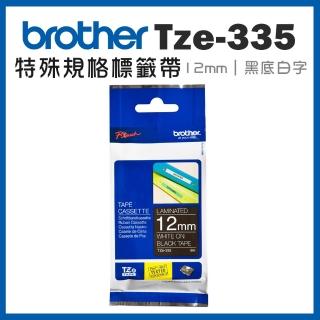 【brother】TZe-335★特殊規格標籤帶 12mm 黑底白字(速達)
