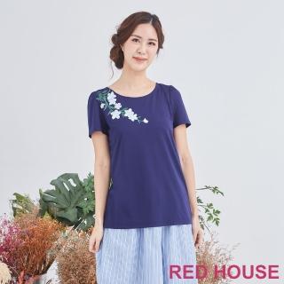 【RED HOUSE 蕾赫斯】花朵Tee(藍色)