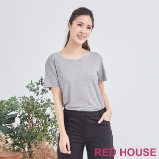 【RED HOUSE 蕾赫斯】素面圓領不修邊Tee(共3色)