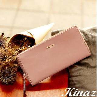 【KINAZ】柔軟ㄇ型拉鍊長夾-乾燥玫瑰-永生花系列