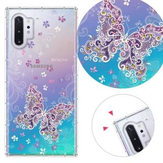 【KnowStar】三星 Galaxy Note10+ 奧地利彩鑽防摔手機殼-花蝴蝶(6.8吋)