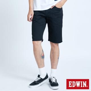 【EDWIN】EDGE基本五袋短褲-男款(黑色)