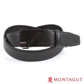 【MONTAGUT 夢特嬌】設計師款PARIS鏤空香榭358(真皮自動扣皮帶)