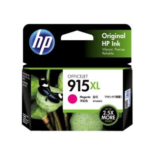 【HP 惠普】915XL 高列印量 洋紅色 原廠墨水匣(3YM20AA)