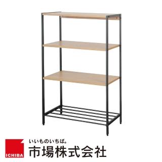 【日本 ICHIBA】ICHIBA 日系工業風橡木中型置物架(日本家具/LOFT/置物架/陳列架/展示架/層架)