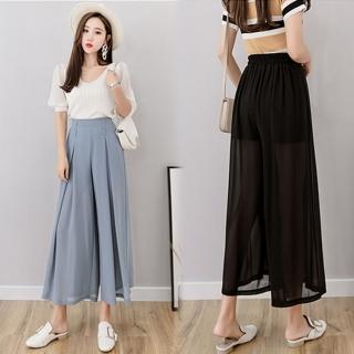 【KEITH-WILL】閏密裝沉靜褶寬褲L-XL(共2色)